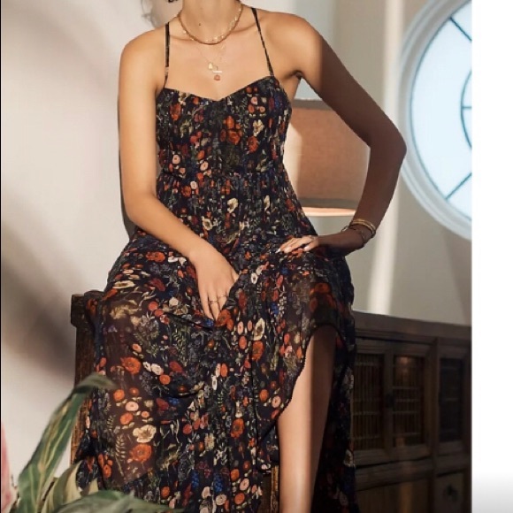 ❤️NWOT Anthropology Massima Floral Maxi Dress by Payal Jain size M❤️ - Picture 3 of 12